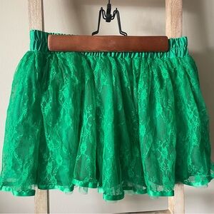 Green Lace Skirt